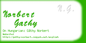 norbert gathy business card