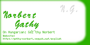 norbert gathy business card